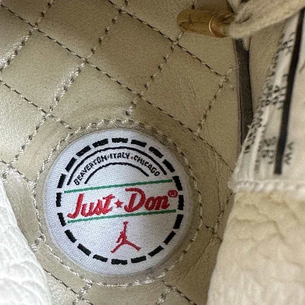 Size 7Y / Womens 8.5 Nike Air Jordan 2 Retro Just Don Shoes Beach Beige Sneakers